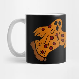 Funny Pizza Halloween Ghost, Scary Pizza Mug